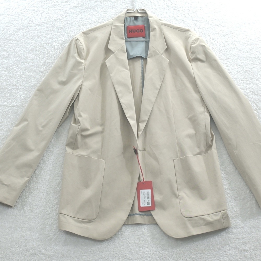 Hugo Boss Keyfred241F1 Mens Beige 2-Button Sport Coat Blazer 38R Regular Fit NEW